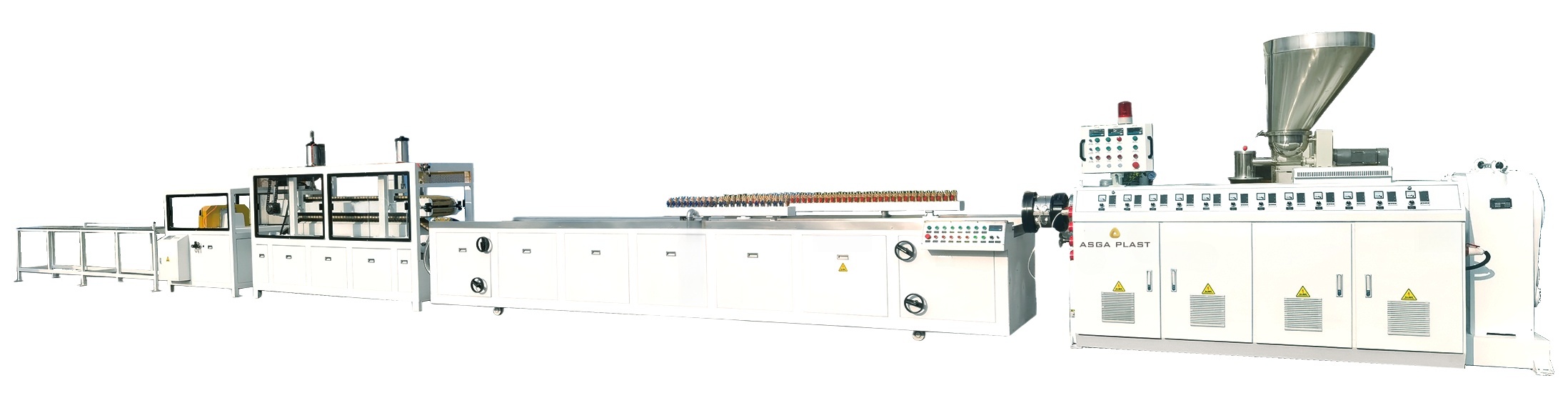 Interior décor PVC WPC fluted panel extrusion line
